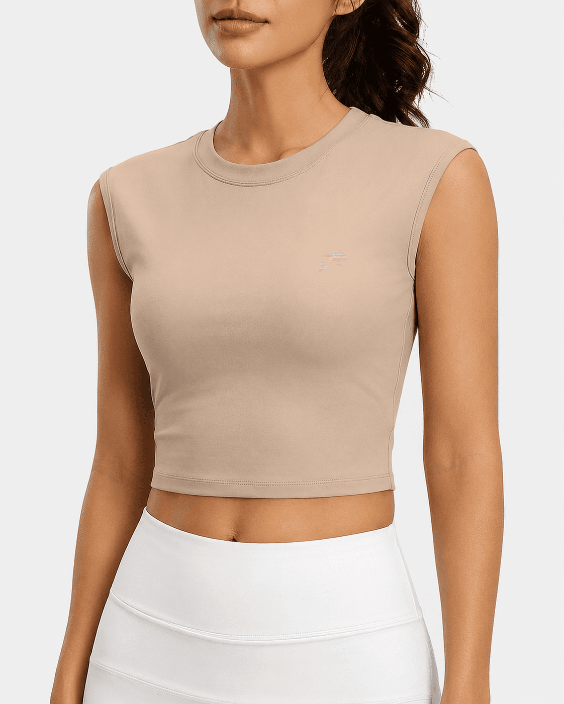 Cross-Back Sleeveless Crop Top